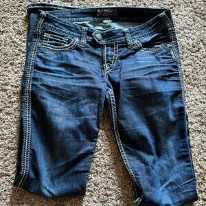 Super low rise boot cut jeans